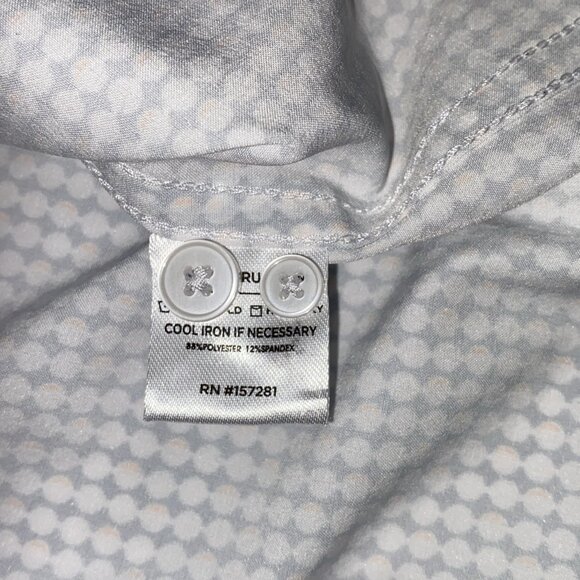 Mizzen + Main Leeward   Mens XL Polka Dot Shirt  Trim Fit Stretch - Picture 8 of 10